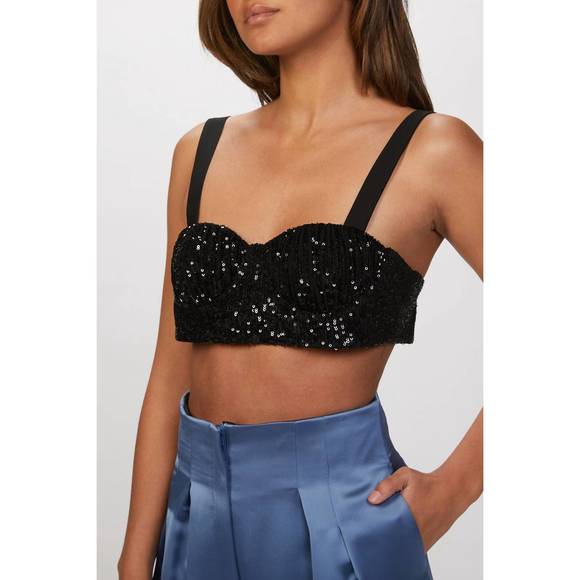 NEW IN THE MOOD FOR LOVE una bustier top in black - Picture 4 of 6